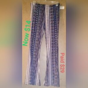 Wide leg stretch pants